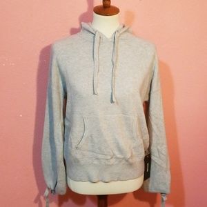 LUMIERE Dailylook Grey Sweater Knit Hoodie S